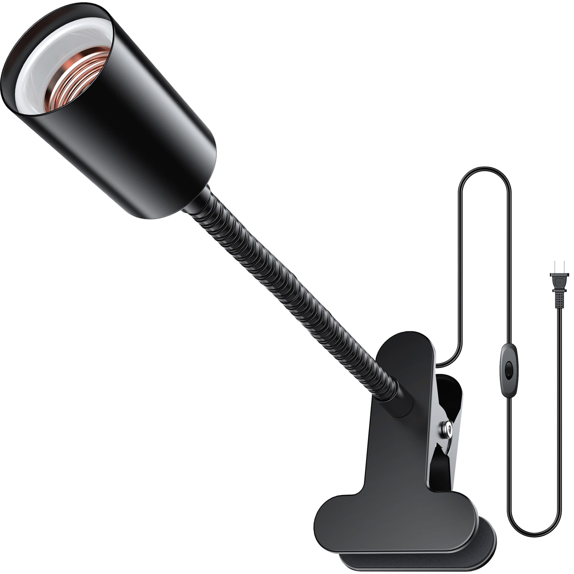 

[Официальный] Патрон-клипса BRIM, Патрон для лампы E26, [Японский бренд] Совместим с лампами для выращивания растений, Кабель 1,8 м, с выключателем (CS01-BK-L Длинная версия (черный))