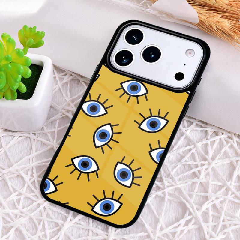 Blue Evil Eye Phone Case for iPhone 17 Air 16 15 11 12 14 13 Pro Max Shockproof Cover