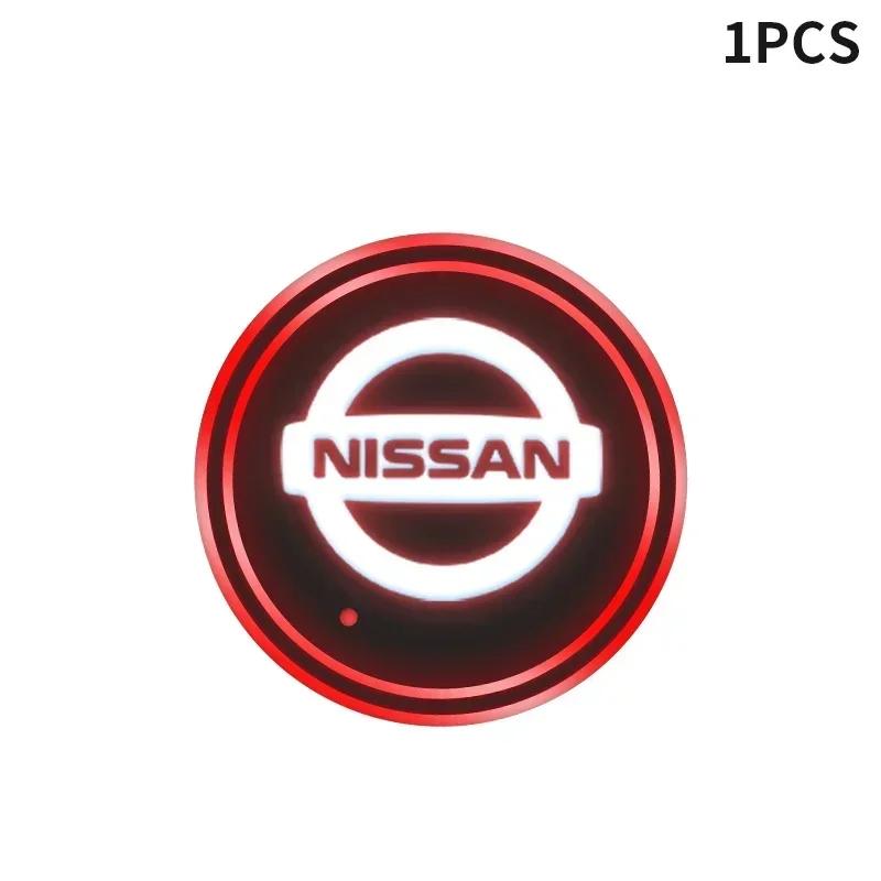 

2pcs Car Coasters with 7 Colors Changing Light For Nissan Juke Leaf Micra Qashqai Altima Maxima Murano Patrol Rogue Sentra Teana