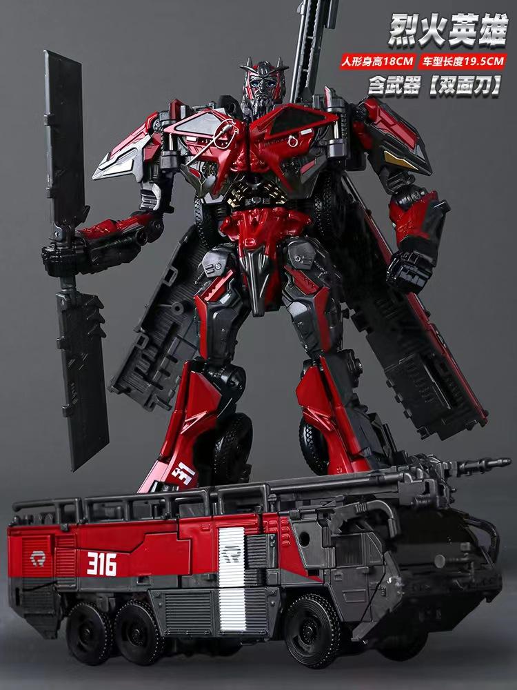 

New Baiwei Tw1024 Fire Hero Optimus Fire Truck Transforme 2 In 1 Robot Car Model Detailed Action Figures Toy Collectible Gift