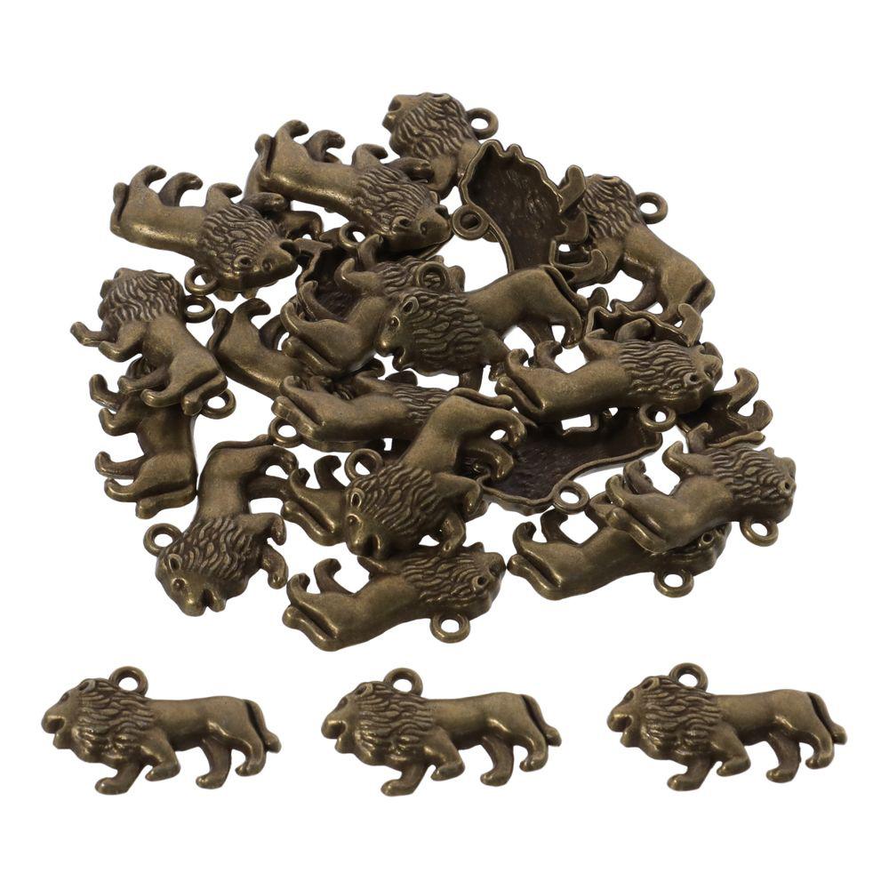 

Alloy Lion Pendants Antique Silver Cartoon Animal Style Angrily Lion Pendant DIY Accessories