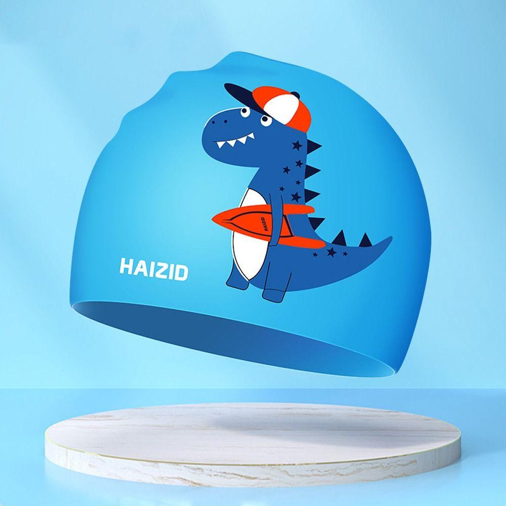 Elastic Kid Swimming Hat Silicone Bathing Hats Cap Water Sport Children Swimming Cap  Summer