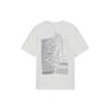 Li-Ning Peak Logo Print Round Neck Short Sleeve T-Shirt Men Tops Off-White AHSS136-1
