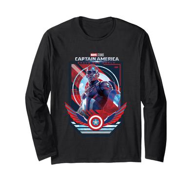 Marvel Captain America: Brave New World New Cap Poster Long Sleeve T-Shirt