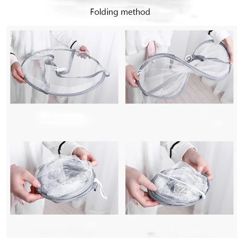 Clothes Drying Basket Hanging Sweater Net Pocket Thickened Anti-Deformation Cardigan Drying Rack Socks Drying Bag Double Layer