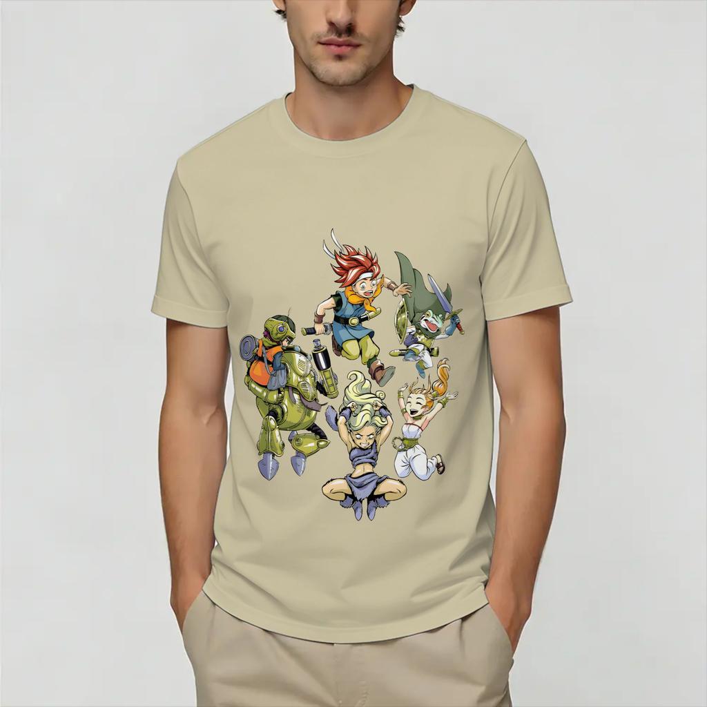 Chrono Trigger Tshirt Beach Harajuku Tshirts Unisexs Pure Cotton O Neck Plus Size Clothing Shortsleeved Vintage Tshirt