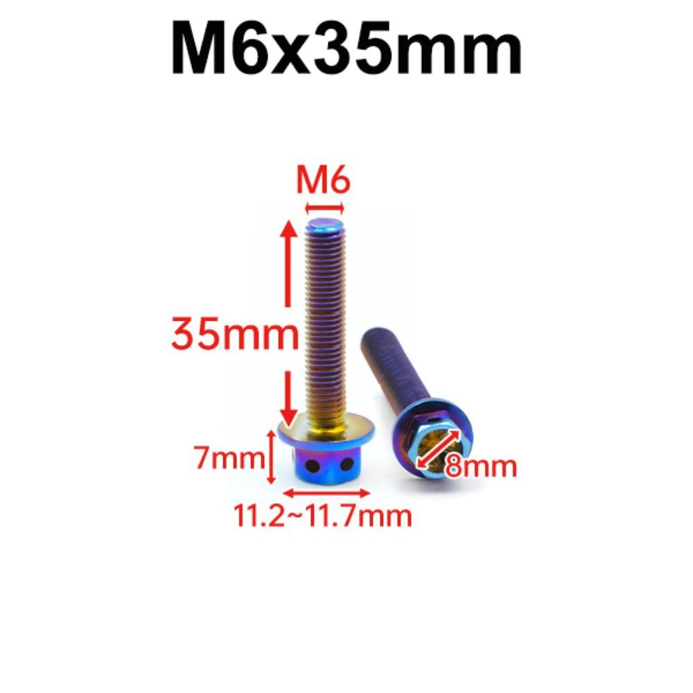 10/15/20/25/30/35/40/45/50/60 Titanium Bolt With Drilled Holes Hex Head Bolts Motorcycle