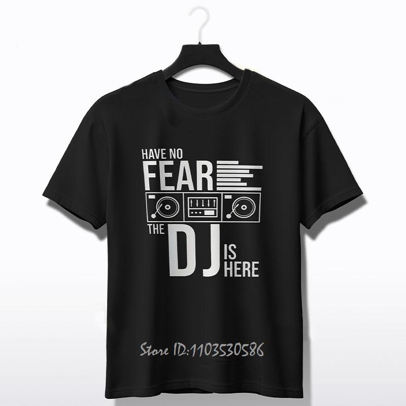 DJ In Progress Cotton Tshirt Casual Geometric Print Oversized T-shirt - Perfect For Summer Outdoor Unisex Tops TeesunisexClothing