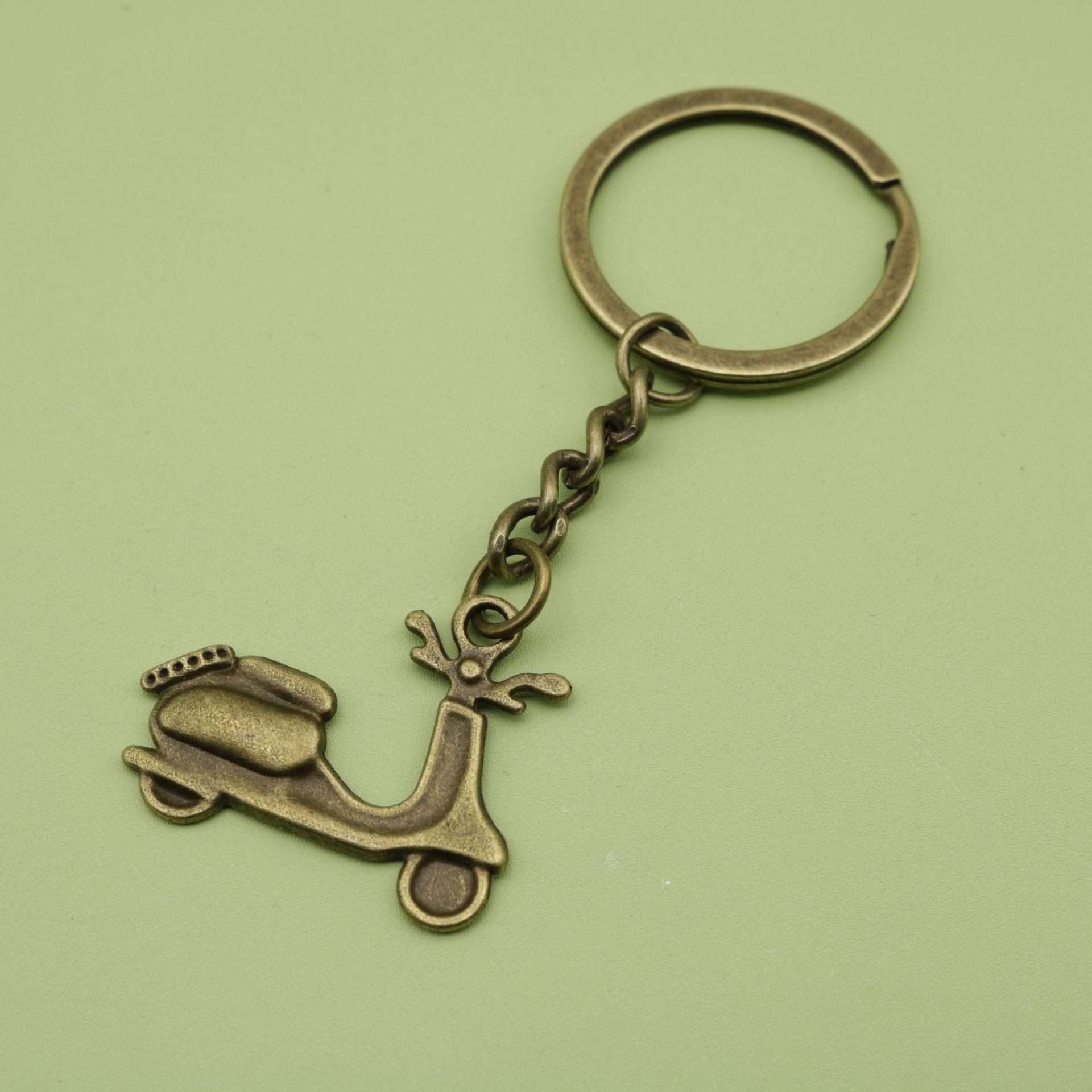 Foreign Trade Hot-Selling Simple Motorcycle Keychain Pendant бронзовый