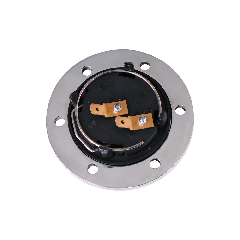 Universal Horn Button Modified Styling Chrome Wooden Steering Wheel Horn Button PCD 70mm Horn Center Cover Without Label Silver