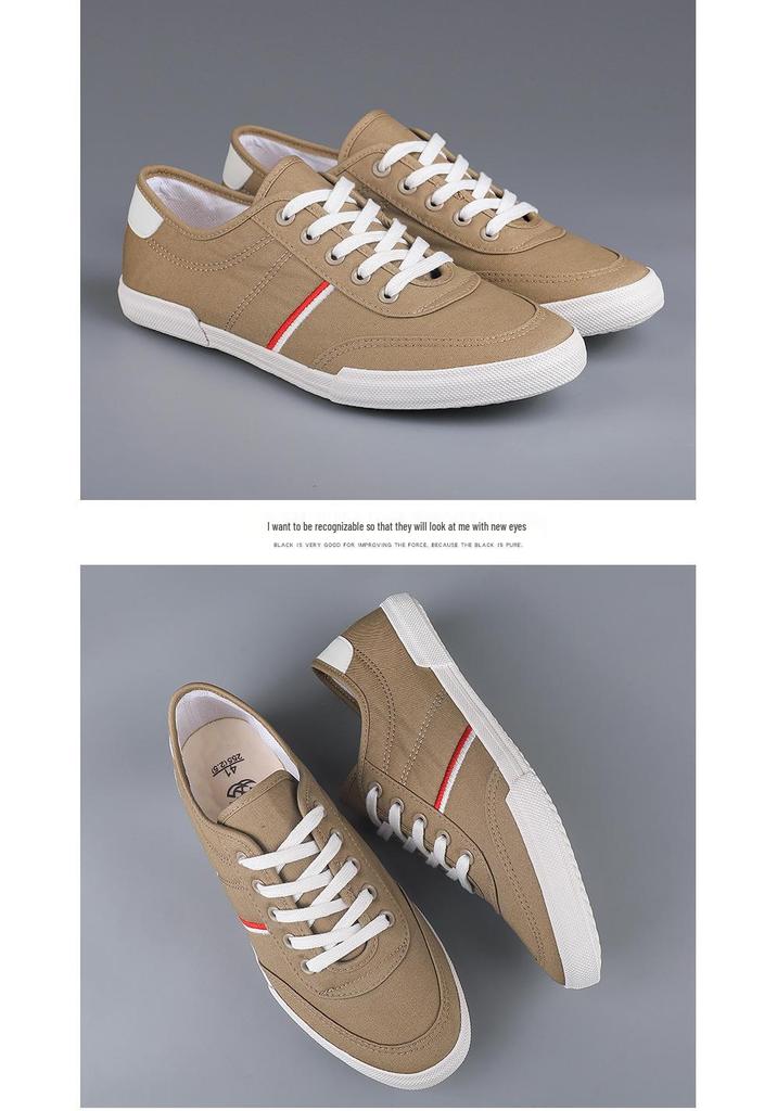 Spring Men's Lightweight Breathable Cloth Shoes - Comfortable, Versatile Lace-up