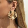 Ingemark Orecchini a Bottone Rotondi Trama Irregolare alla Moda Semplici Donna Punk Colore Oro Geometrici Orecchini Piercing 2026 Nuovi Gioielli