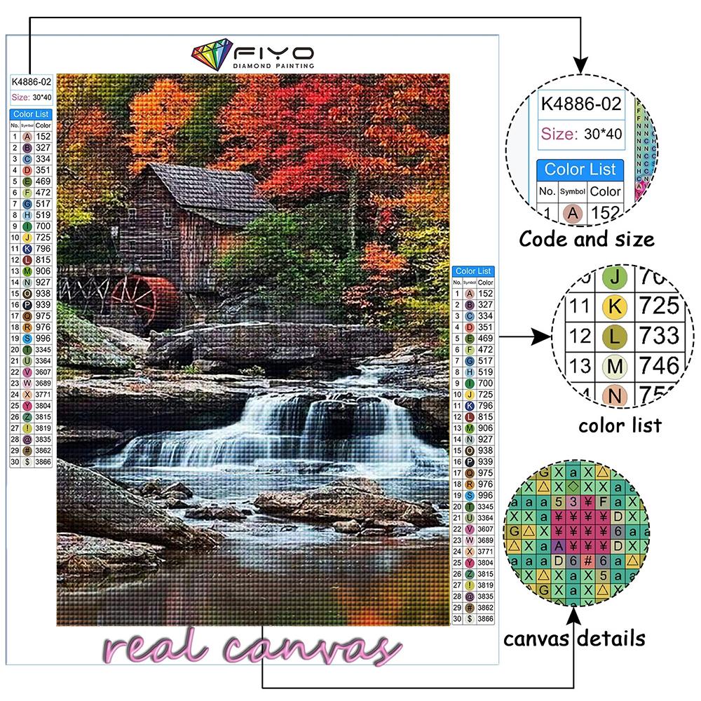 5D DIY Diamond Painting Scenic Waterfall  Cross Stitch Diamond Art Embroidery  Mosaic Home Deco