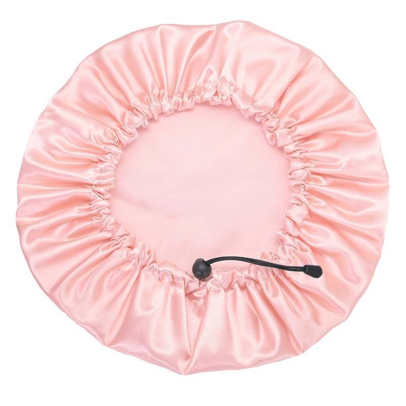 

Large Cap Shower With Adjustable Drawstring Design Reusable And Daisy Print Rose Gold