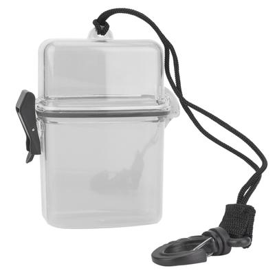 Plastic Transparent Underwater Kayak Sealing Box with Rope Hook for Surfing Canoe Kayak Gris