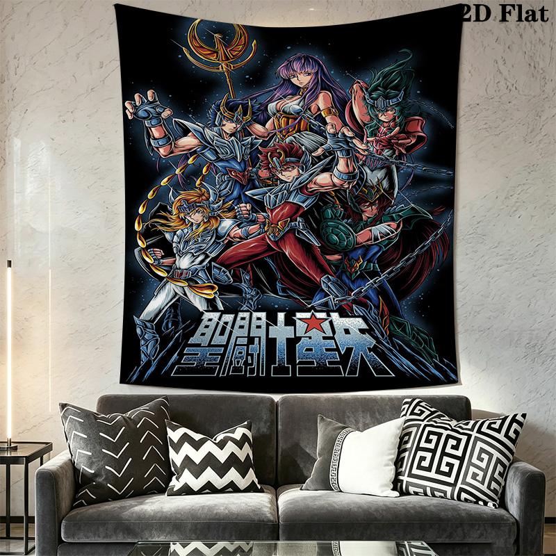 Saint Seiya Knights Zodiac Tapestry Fashion Print Background Cloth Soft Background Wall Hanging Cloth Atmospheric Background Cloth