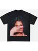 Nikki Men's Short-Sleeve T-Shirt | Fashionable Print | Couple's All-Season Pure Cotton Streetwear Top Vintage T Shirt