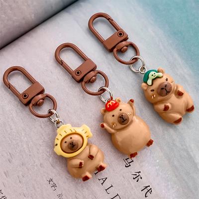 Roztomilá Kawaii Anime Kapybara Pryskyřičná Klíčenka Vtipná Klíčenka Pro Ženy Dívky Kreslený Přívěsek na Batoh Doplňky Dárky