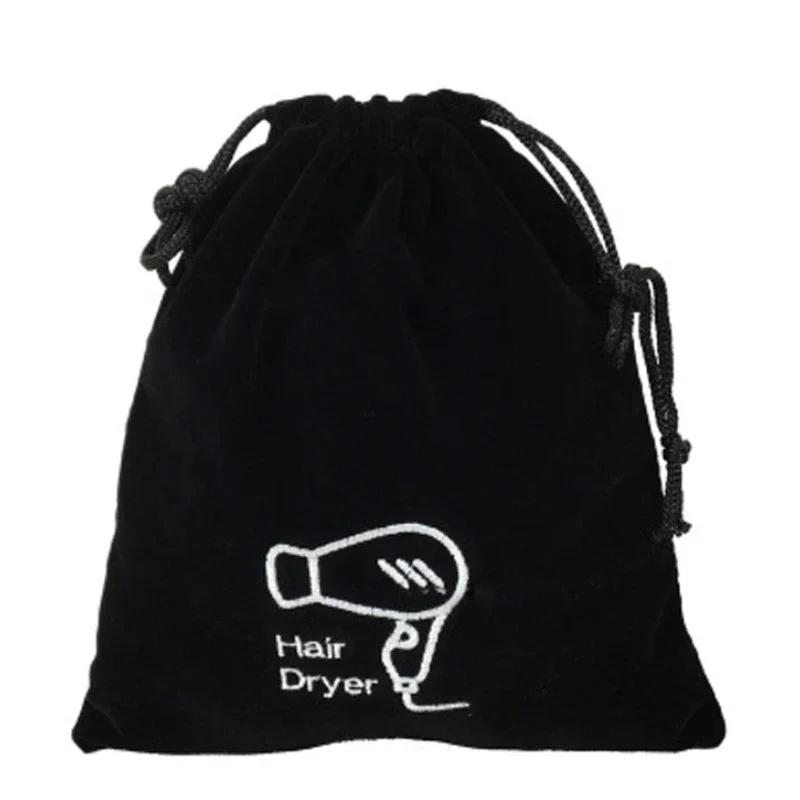 1pc Hair Dryer Organizer Drawstring Velvet Bag Drawstring Swimming Gym Hotel Business Old Storage Cosmetic Bag 2574₽