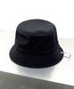 SSY [Carabiner Included] Cotton Eyelet Loop Bucket Hat Black