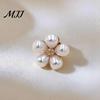 Decorative Brooch Hollow Flower Shape with Faux Pearls, Anti-exposure Small Pin, Long-lasting Electroplating Process Versatile Badge for Coats Shirts