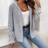 Women's Clothing European American Clothing Autumn Winter New Style Knitted Cardigan Pit Strip Solid Jackets Mid-length Coats