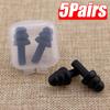 5Pairs Soft Ear Plug Waterproof Comfort Colorful Silicone Earplugs Ear Protection Sound Insulation Anti-Noise for Sleep Swimming