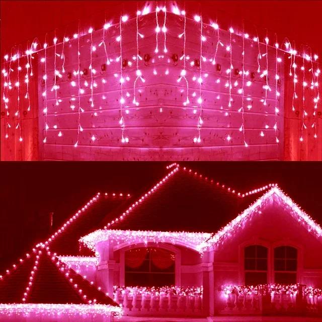 Fairy LED Icicle String Lights Christmas Garland Outdoor Lights Home For Wedding Party Curtain Garden Decoration