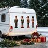 Holiday Party Magnets 4Pcs Christmas Nutcracker Magnetic Decoration for Garage Door, Festive Vintage Soldier Fridge Magnet, Waterproof Dcor