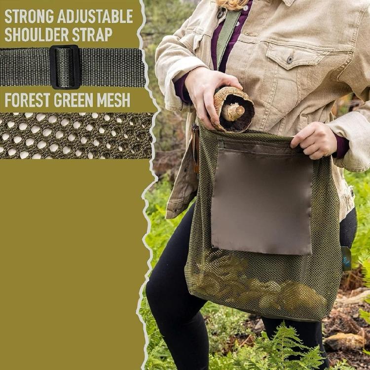 Multi-Purpose Foraging Pouch Mushroom Bag (Collapsible) Dump Pouch Hunting Bag
