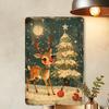 Fawn Vintage Metal Tin Sign, Christmas Indoor Outdoor Decoration Hanging Tin Painting, Wall Room Residential Bedroom Office