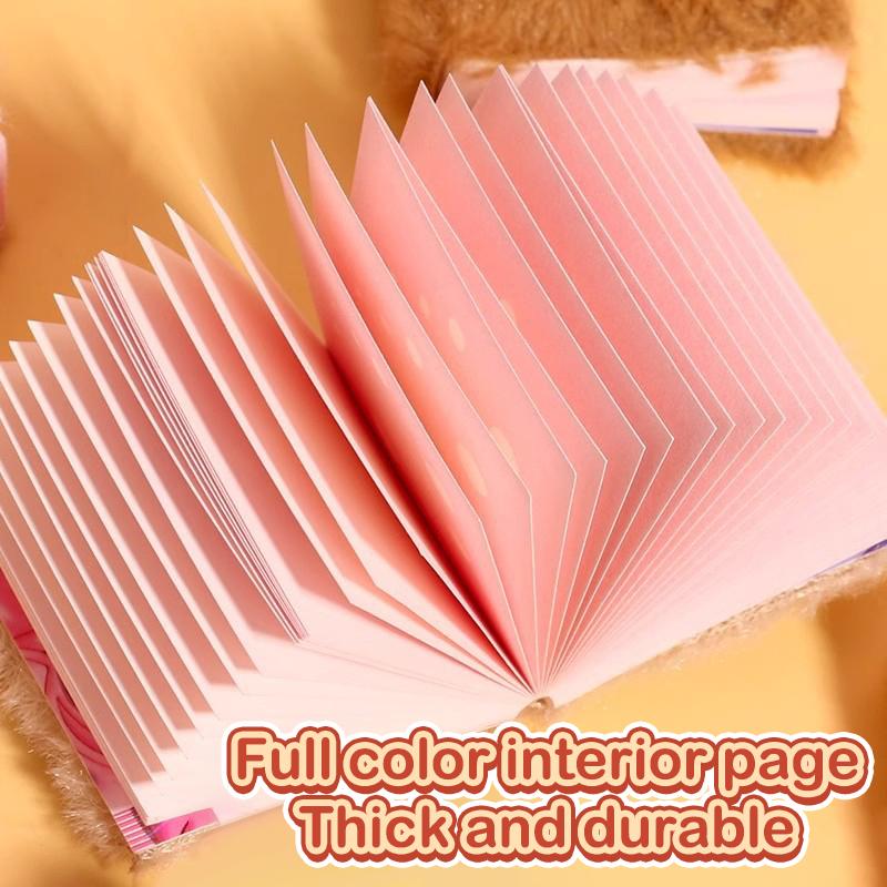 2 szt. Pluszowy zeszyt Kapibara Mini zeszyt do dzielenia Uroczy zeszyt z fasolkami Kieszonkowy zeszyt w parze Przenośny zeszyt do notatek Długopis