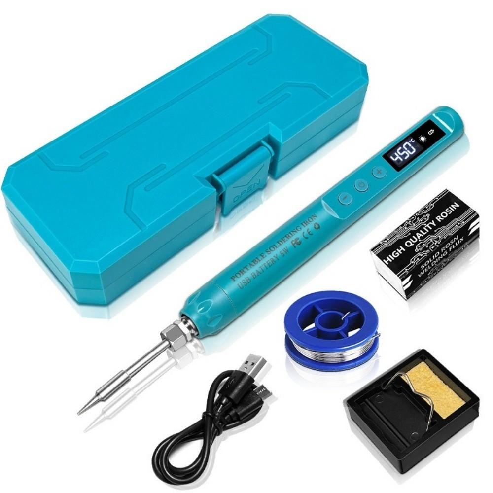 Digital Display USB Soldering Iron Constant Temperature Fast Heating Wireless Electric Iron Solder with Storage Box