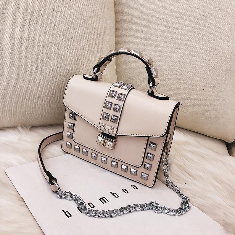 Women Shoulder Grils Clutch Rivet Summer Messenger Bags Chain Leather Handbag Flap Crossbody Small Bag Red Women Shoulder Grils Clutch Rivet Summer Messenger Bags Chain Leather Handbag Flap Crossbody Small Bag Red