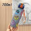 Cartoon Pattern Plastic Water Bottle With Leakproof Seal For Kids And Travel