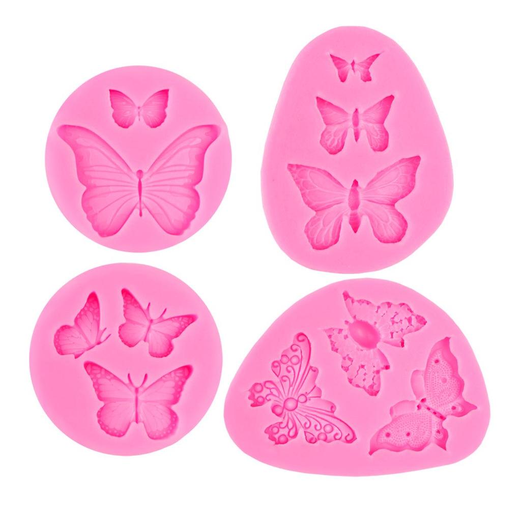 Matriță Silicone Fluture cu Trei Legături pentru Fondant, Ciocolată, Epoxid și Artizanat din Lut