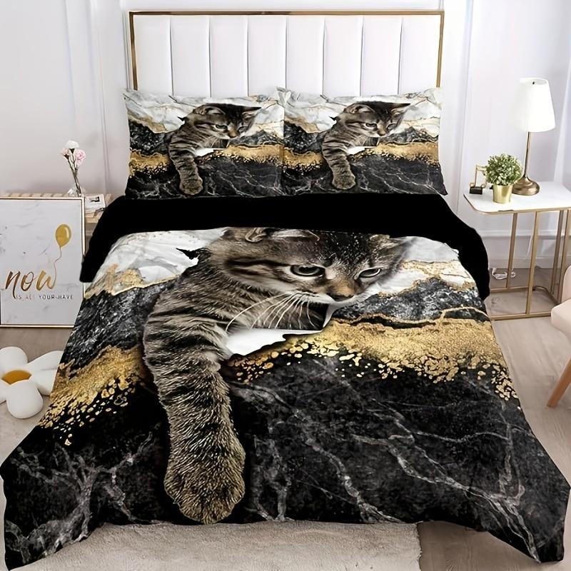 Marble Carts Bedding Set Soft Polyester Duvet Cover Set Quilt Cover With Pillowcase For Bedroom Decor Birthday Gift For Girls