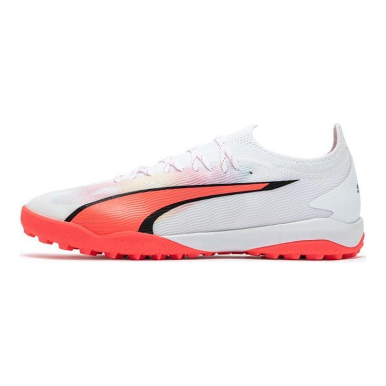 Puma Ultra Ultimate Cage TT (Rubber Studs) Durable Soccer Shoes Men Soccer Shoes White Red 107502-01
