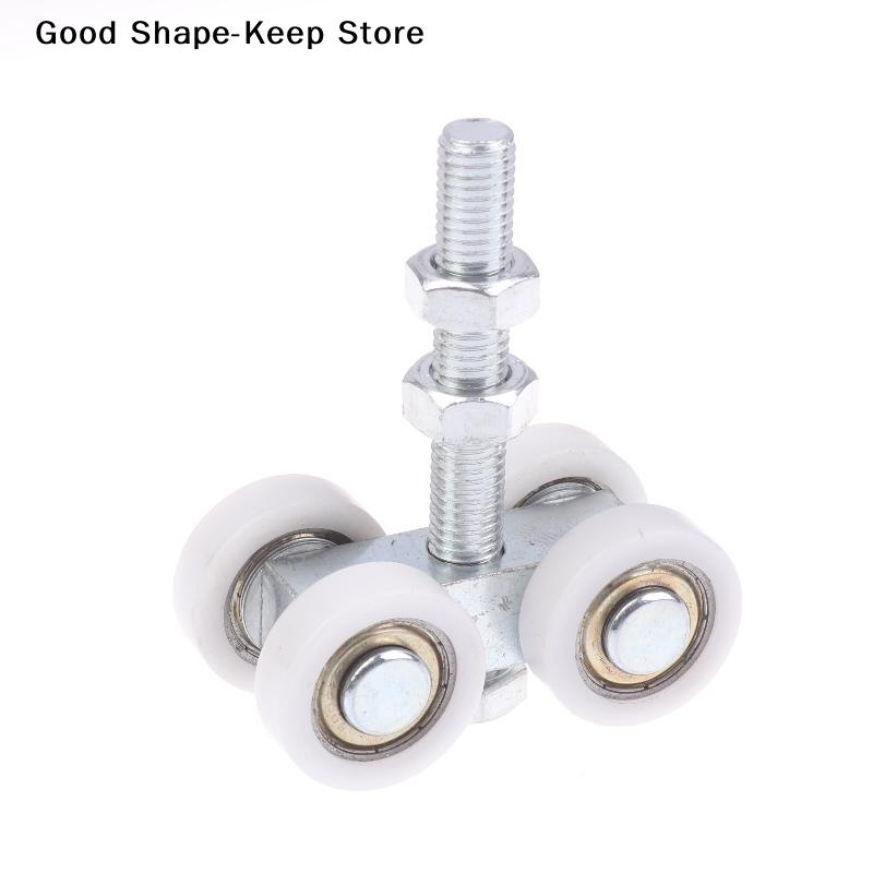 1Pcs Sliding Door Square Mouth M12*90 Industrial Steel Tile Roller Wheel Silent Hang Rail Bearing Wheel Iron Pulley