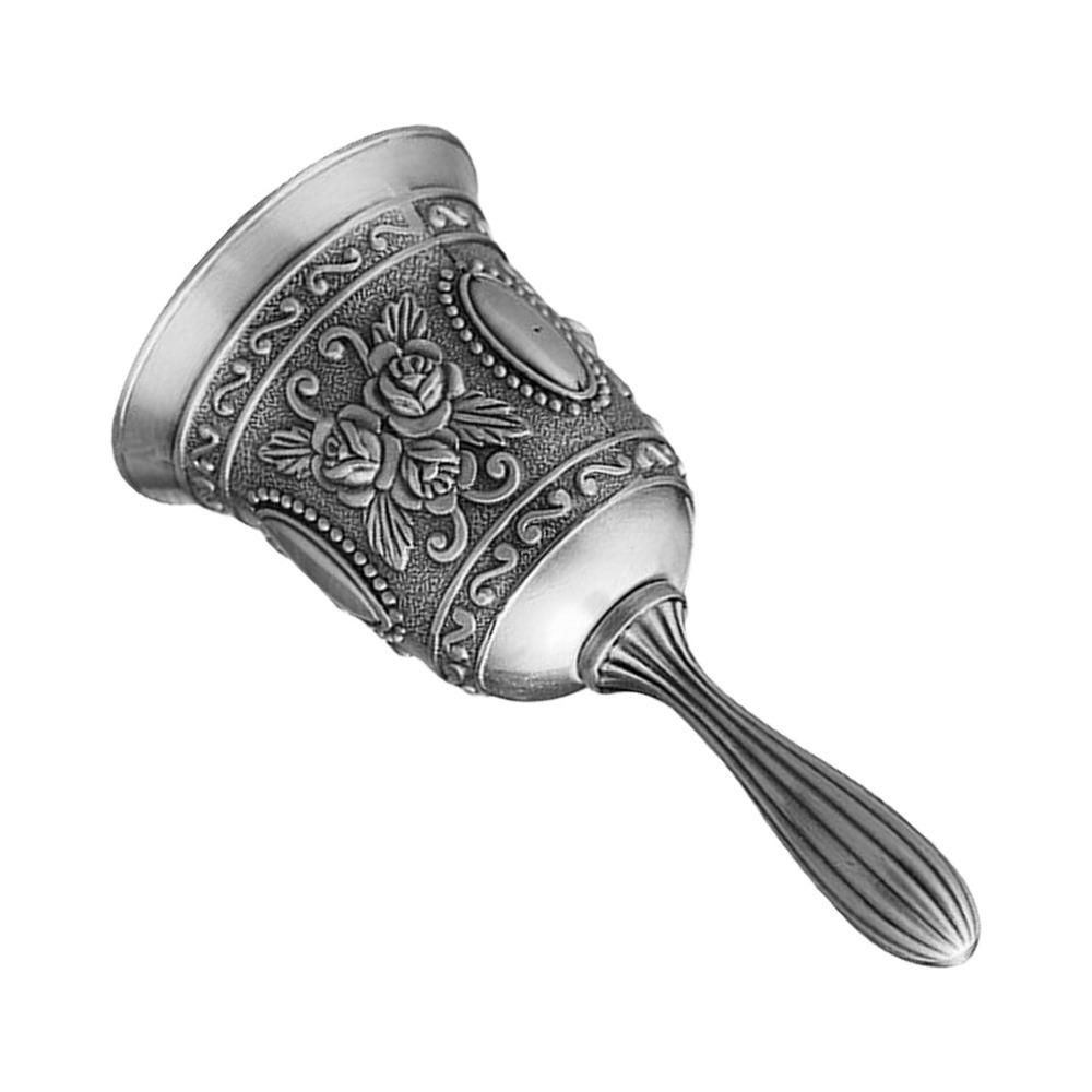 Polished Finish Metal Hand Bell Lotus Vintage Hand Bell Handbells Brass Call Bell  For Teacher