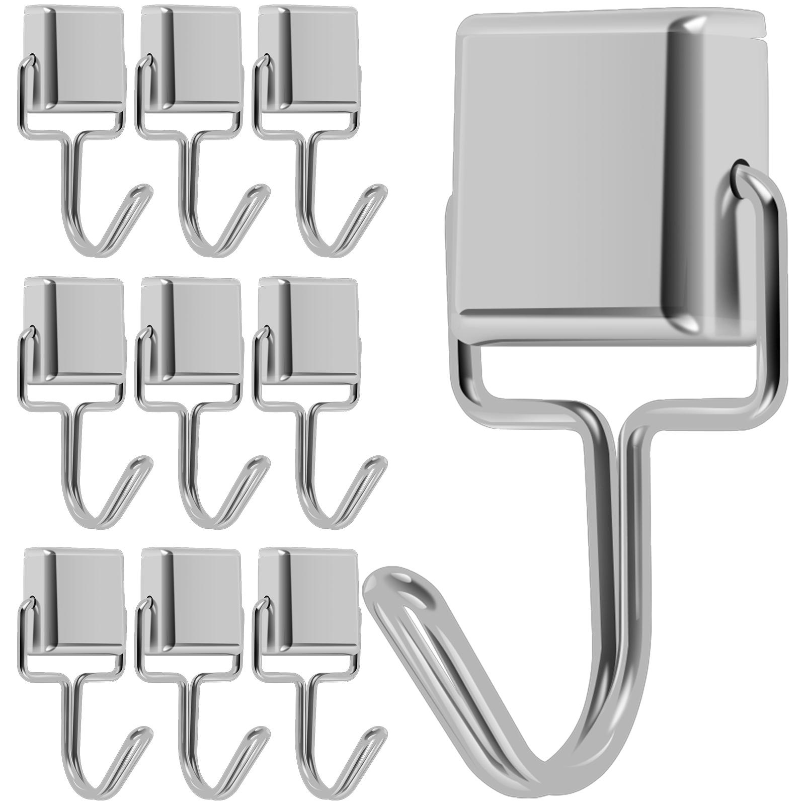 

10Pcs 180° Swivel Square Magnetic Hooks Heavy Duty Magnet Hanging Hooks Metal Refrigerator Hooks Horizontal Neodymium Magnetic