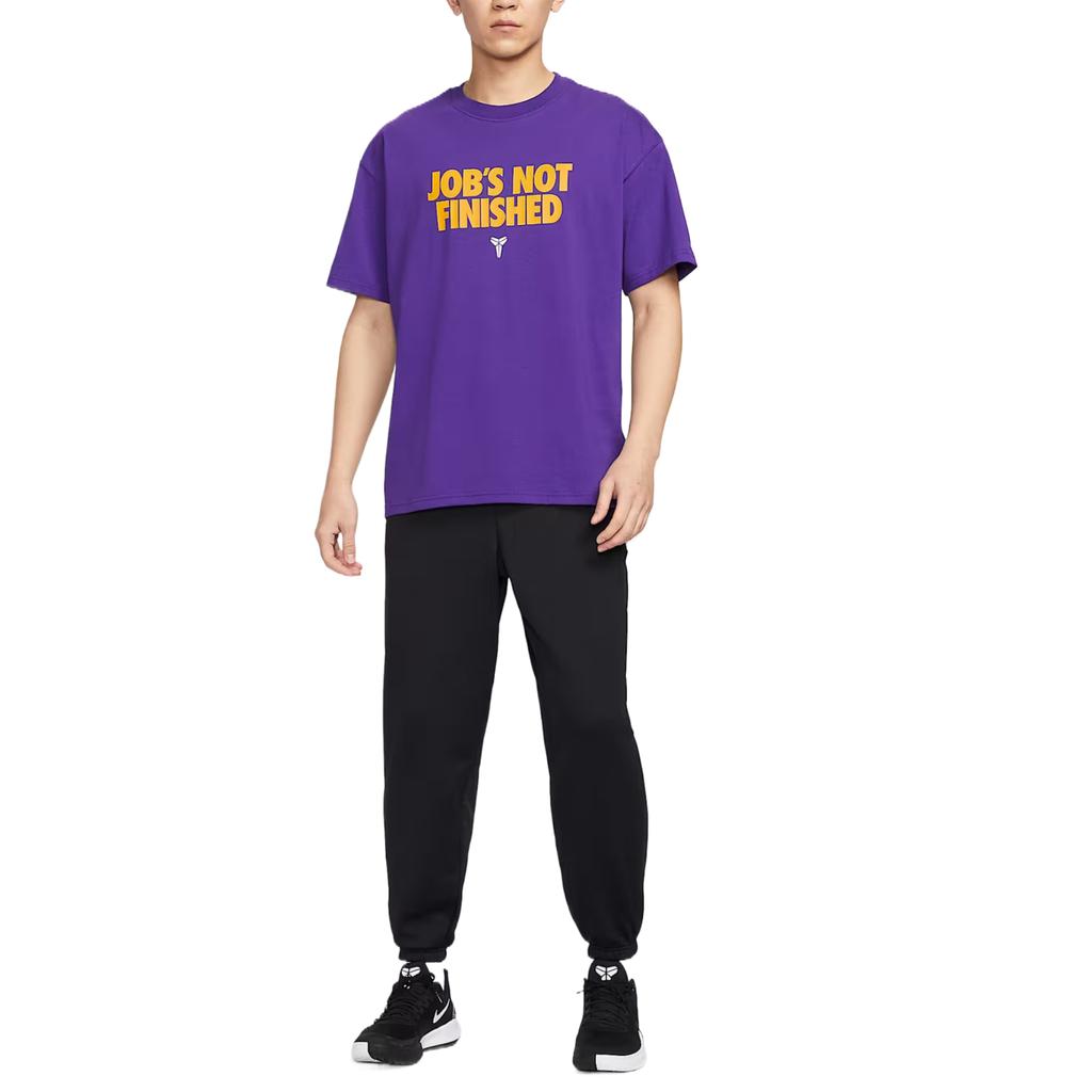 Nike Kobe Confortável Moda Simples Versátil Manga Curta Camiseta Tops Masculinos Roxo II6592547