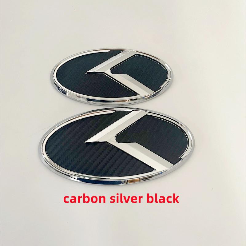 3D ABS K Logo Front Grill Emblem Rear Trunk Badge Car Sticker Decal For Kia K5 2011-2013 Optima Forte 2009-2014
