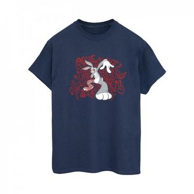 Womens/Ladies ACME Doodles Bugs Bunny Cotton Boyfriend T-Shirt