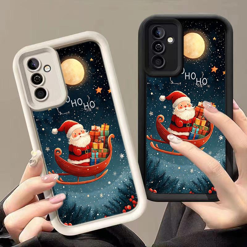 JT5 Aesthetic Christmas Realme 14 15 Huawei P40 Honor 70 90 Infinix Tecno itel Motorola Google All Model Angel eyes Soft TPU Phone Case