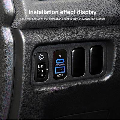 PD Type-C QC3.0 USB Car Charger Fast Charging Interface Outlet Power Adapter for Nissan Patrol Y62 X-TRAIL SUNNY SYLPHY Teana