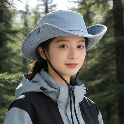 Bucket Hat Women's Outdoor Camping Mountaineering Sun Hat Sun Protection Fashion Versatile Travel Sun Hat