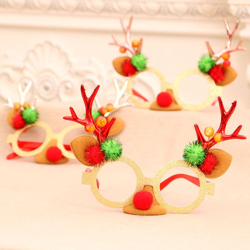 Christmas Gift Christmas Glasses Decorated Christmas Gift Christmas Children's Small Gift Antler Glasses