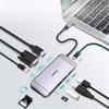 Choetech 9in1 Multifunctional USB Type C HUB - 3x USB 3.2 Gen 1 / SD and TF Card Reader / HDMI 4K 30Hz / VGA Full HD 60Hz / USB Type C / RJ45 Gray (HUB-M1