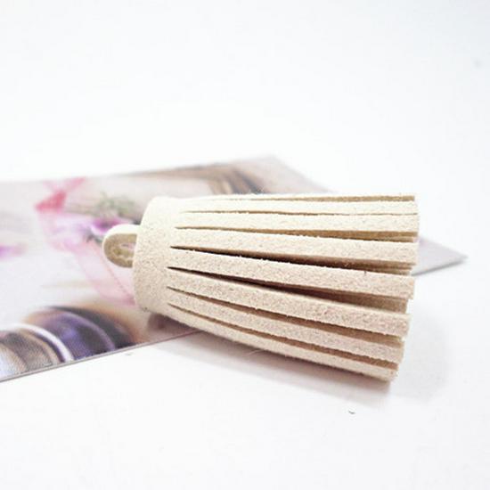 

G03 Korean Suede Velvet Tassel Phone Charm & Keyring for DIY Jewelry Length 3cm, Top Diameter 1.4cm